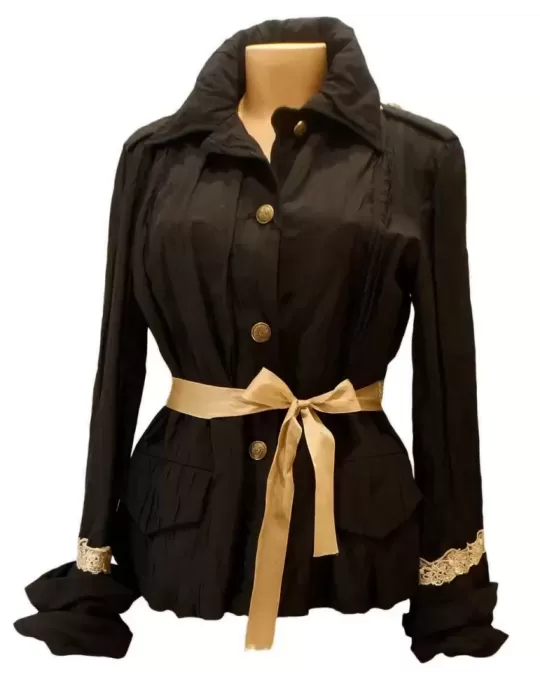 Giacca elegante nera e beige Giacca elegante nera e beige